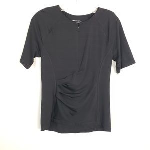Athleta | Black quarter sleeves workout top Sz Sm